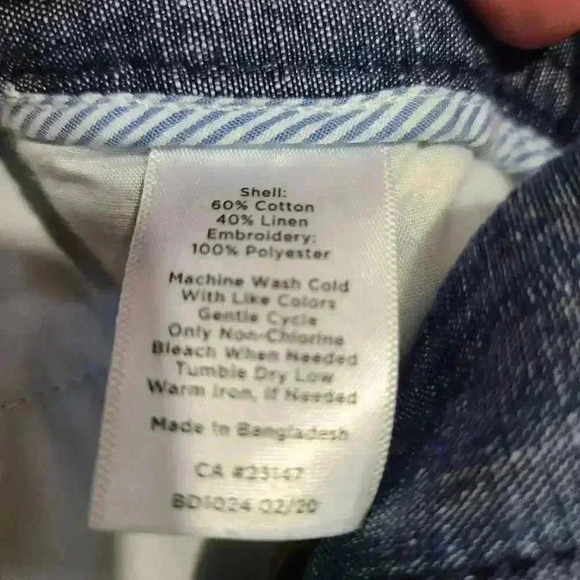 Talbots Embroidered Star Linen Cotton Blend Shorts Sz 14 - Picture 5 of 8